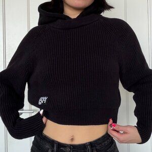 Alexander Wang cropped knit hoodie